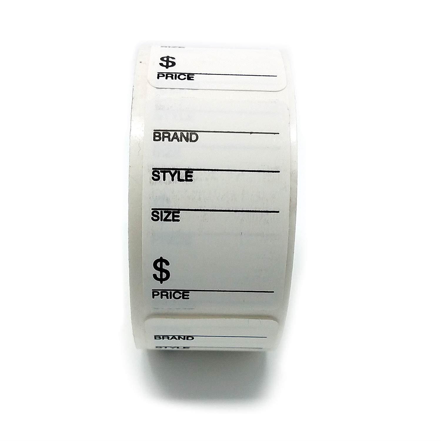 500 Self Adhesive Shoe Store Labels - Brand, Style, Size & Price Sticker Roll