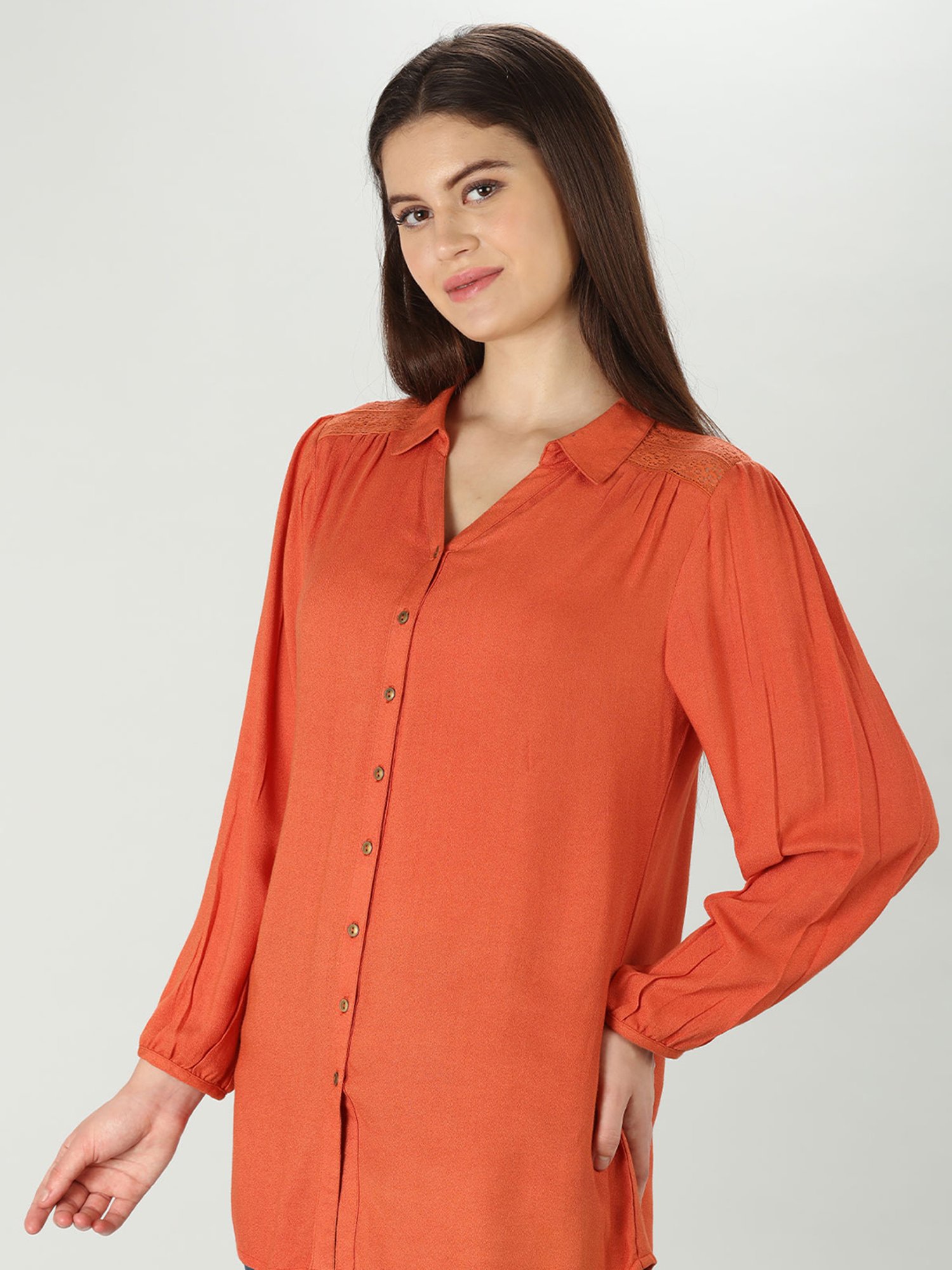 Mustard Rust Regular Fit Shirt