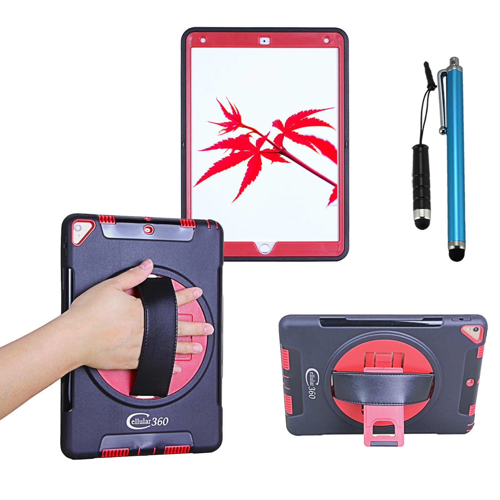 UAG Designed for Microsoft Surface Go 2 / Surface Go Case Scout w/Handstrap [Black] Rugged Military Drop Tested Protective Cover