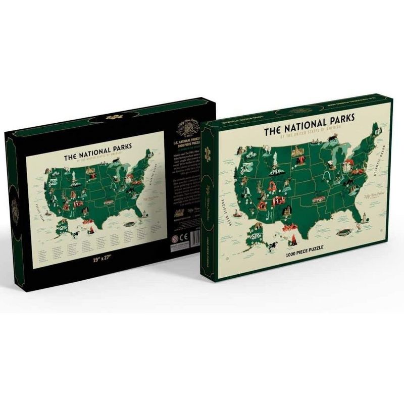 Mondo U.S. National Parks Map 1000 Piece Jigsaw Puzzle