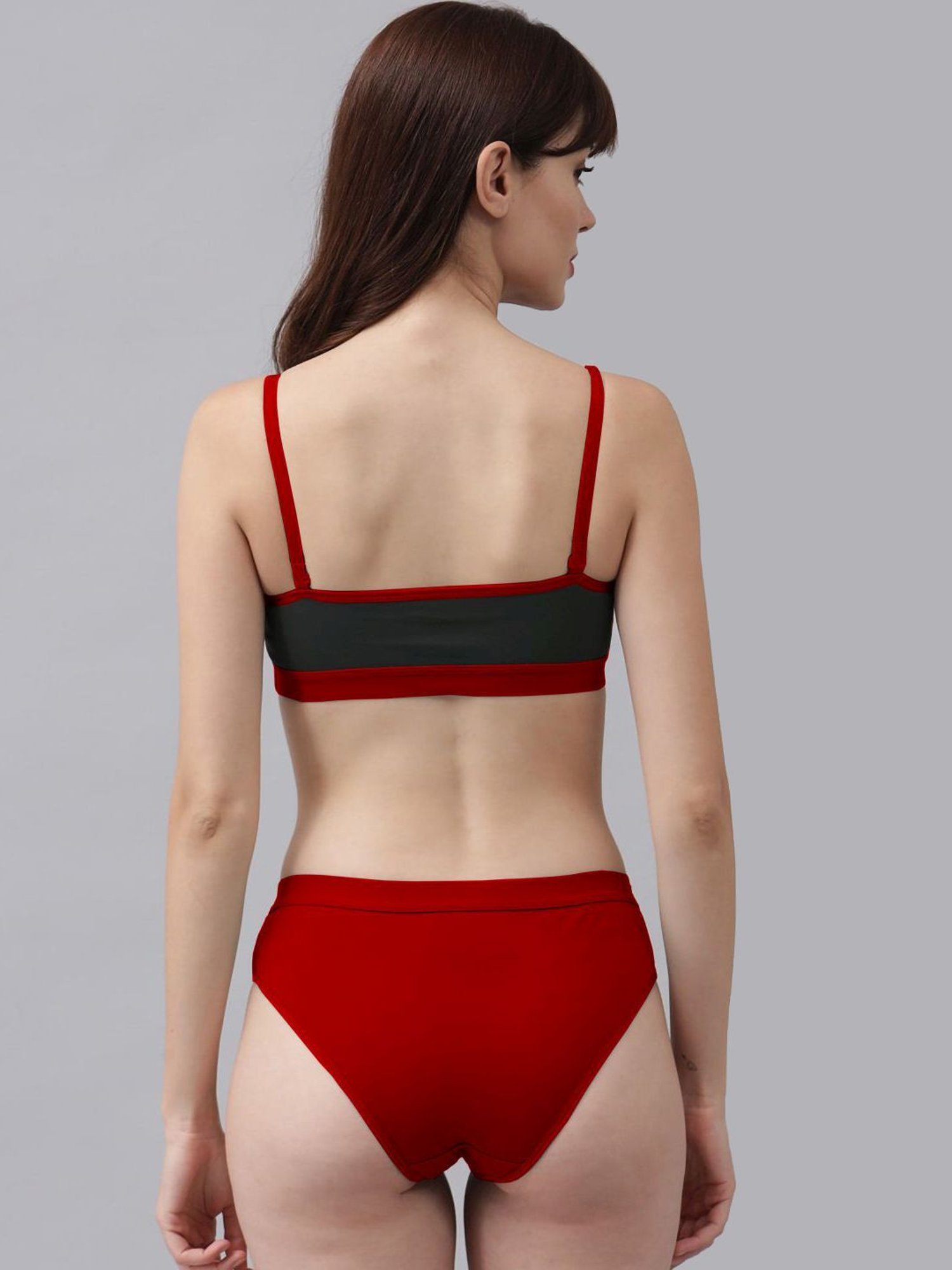 AROUSY Red & Pink Cotton Bra Panty Set - Pack Of 2