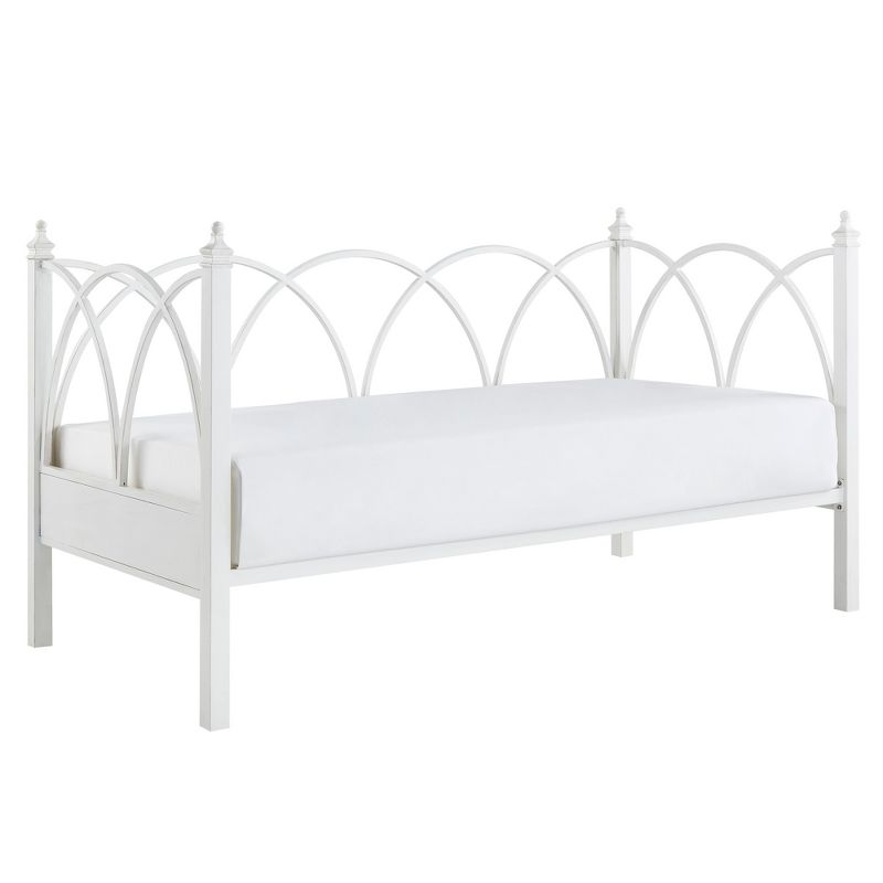 Armell Arched Metal Twin Daybed Antique White - Inspire Q