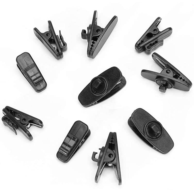 Earphone Wire Clip Headphone Mount Cable Clothing Clip Earbud Clip to Keep EarphoneMicrophone Cord in Place for 15mm Wire Diameter Round Wire Earphone10 Pcs Black
