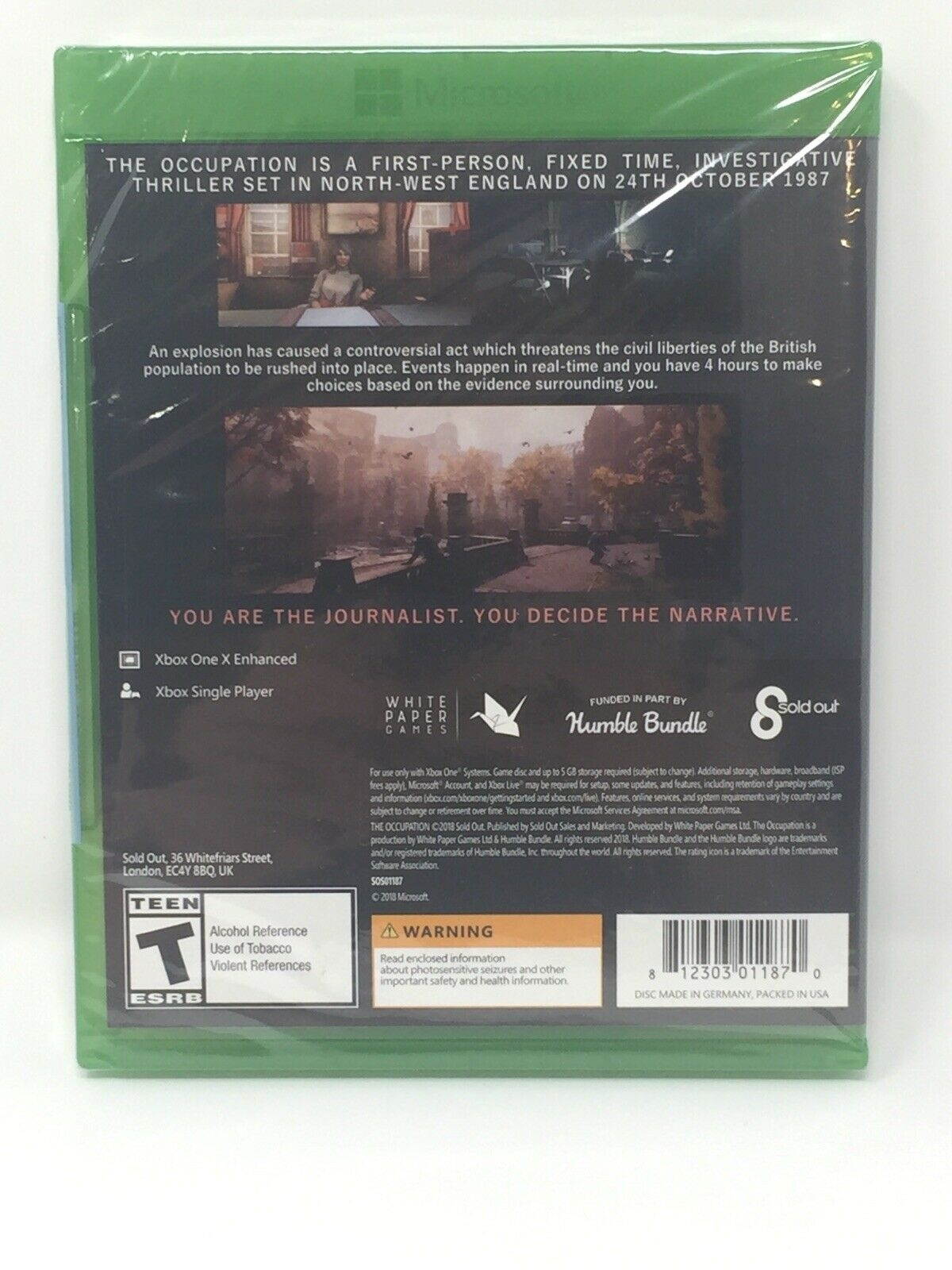 The Occupation Microsoft Xbox One  Sealed