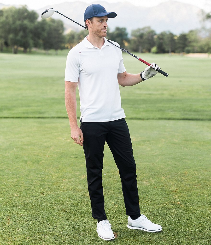 RHONE Delta Pique Short-Sleeve UV Protection Polo Shirt