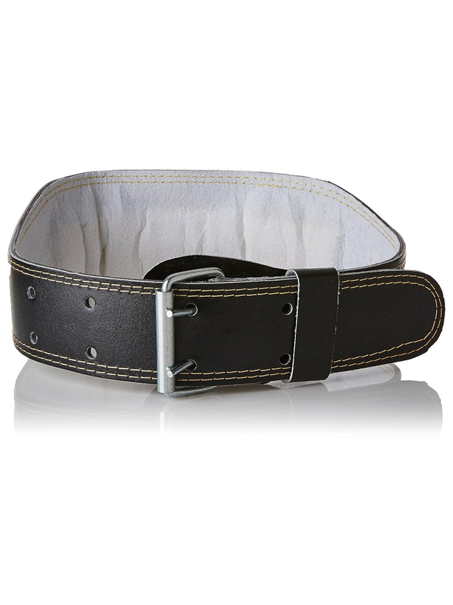 Protoner Weight lifting Leather Belt Size - Medium (Black)