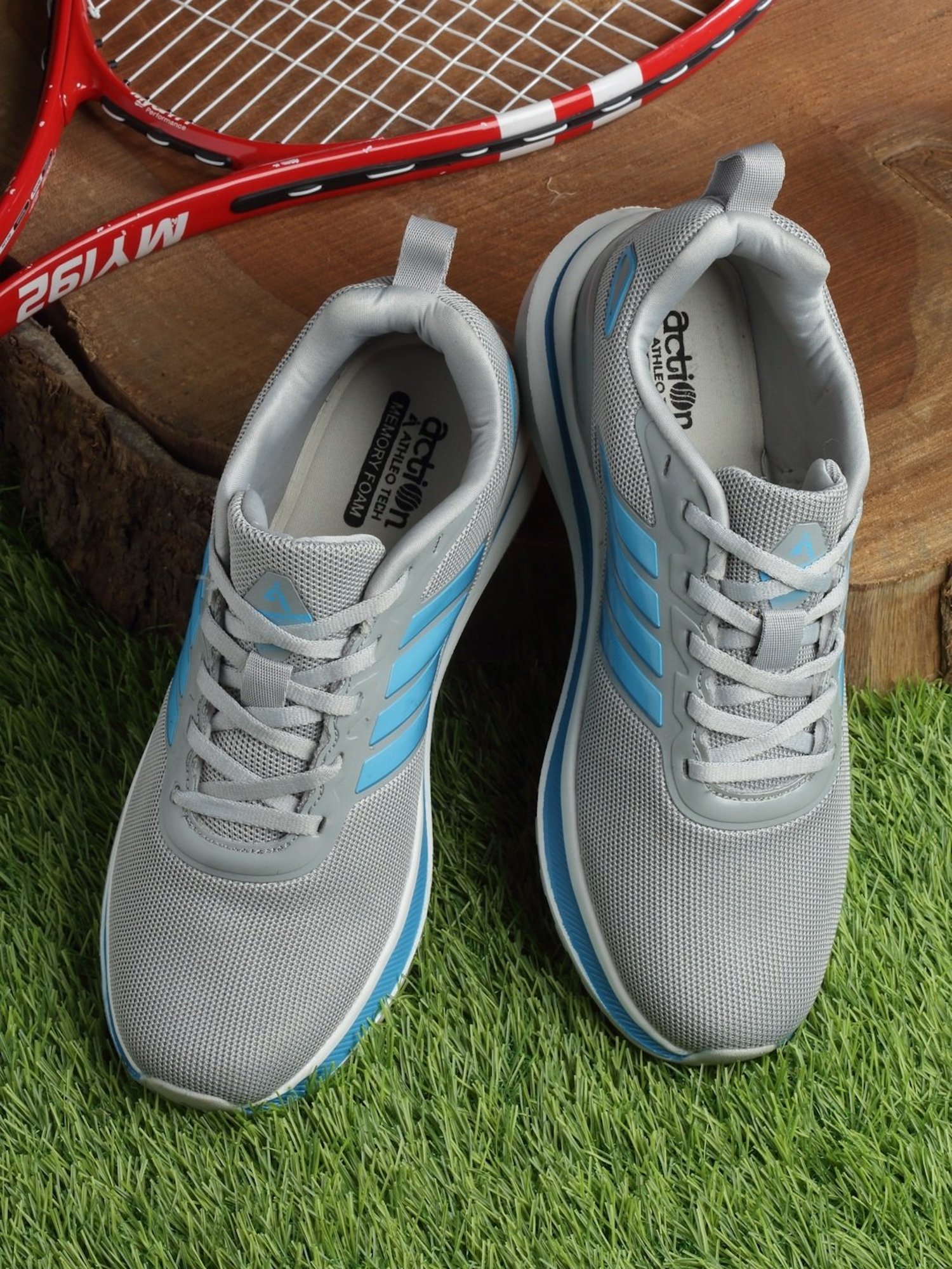 Action Men's Light Grey Running Shoes