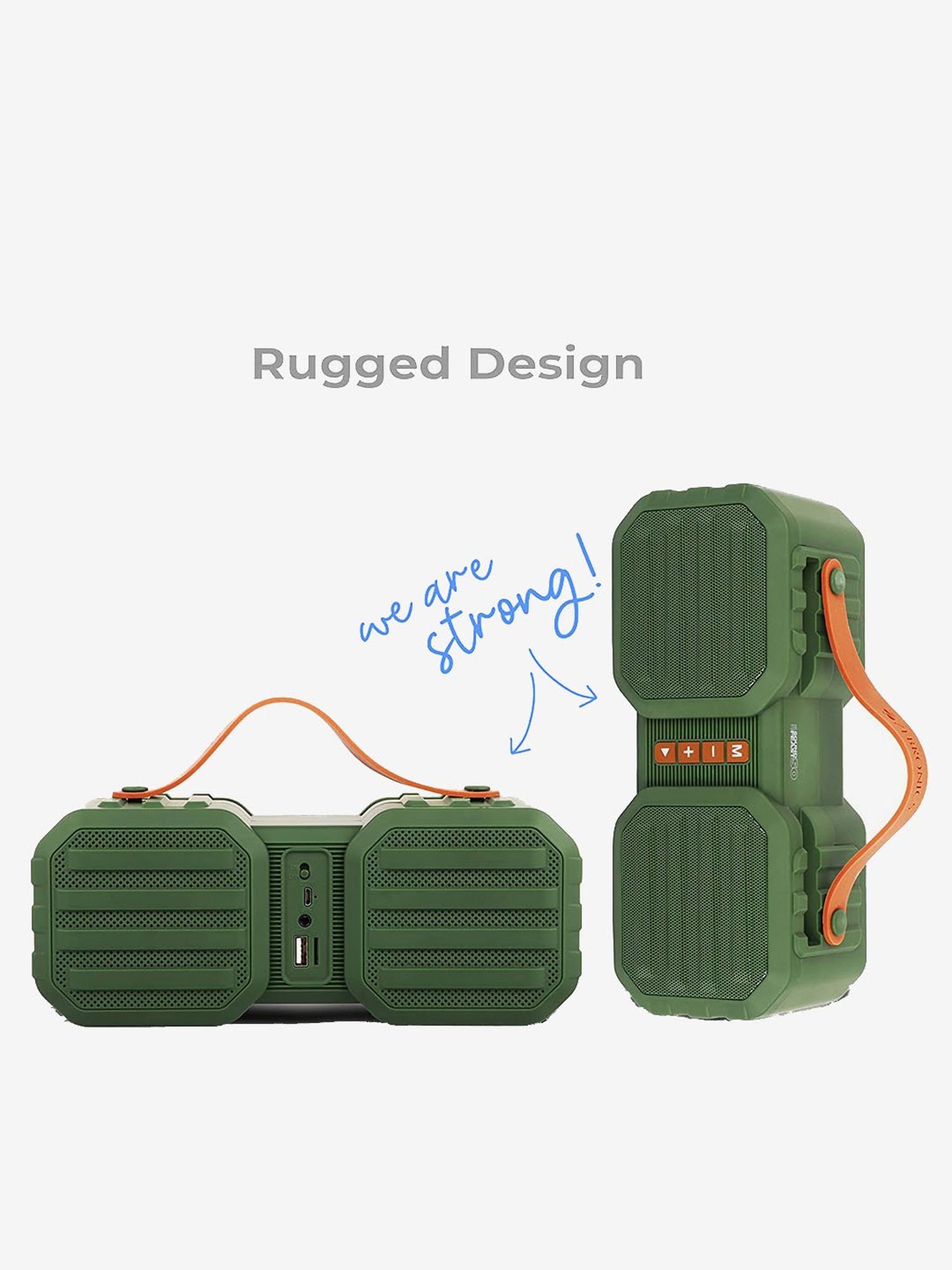 Zebronics Sound Feast 50 14W Portable Bluetooth Speaker (Green)