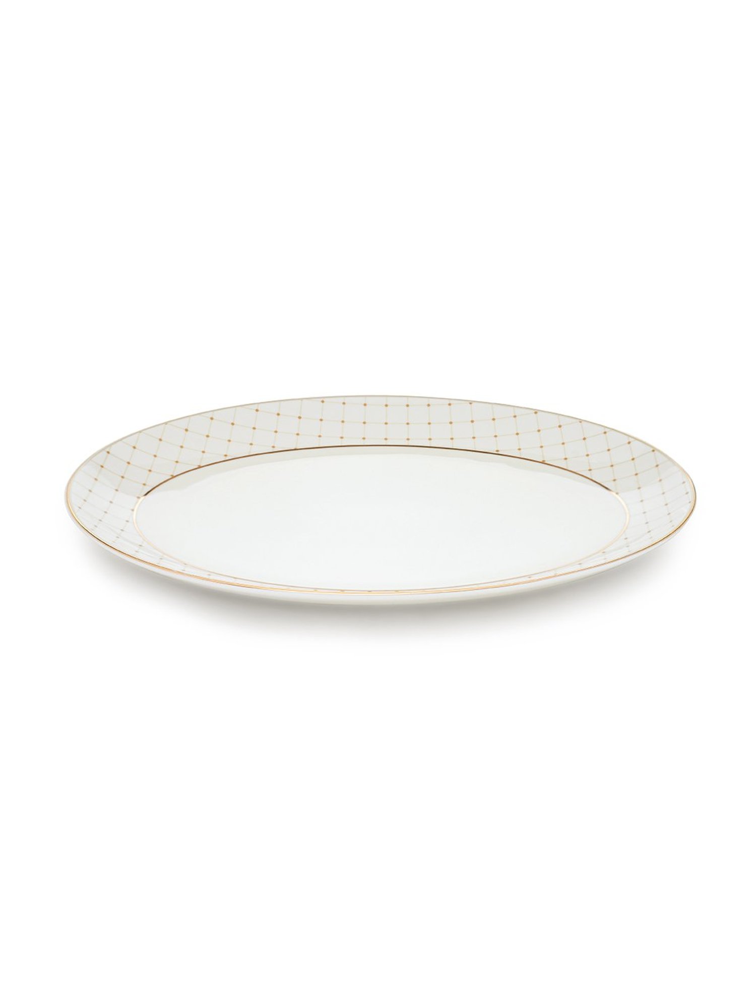 Pure Home and Living White Ceramic Solid Platters
