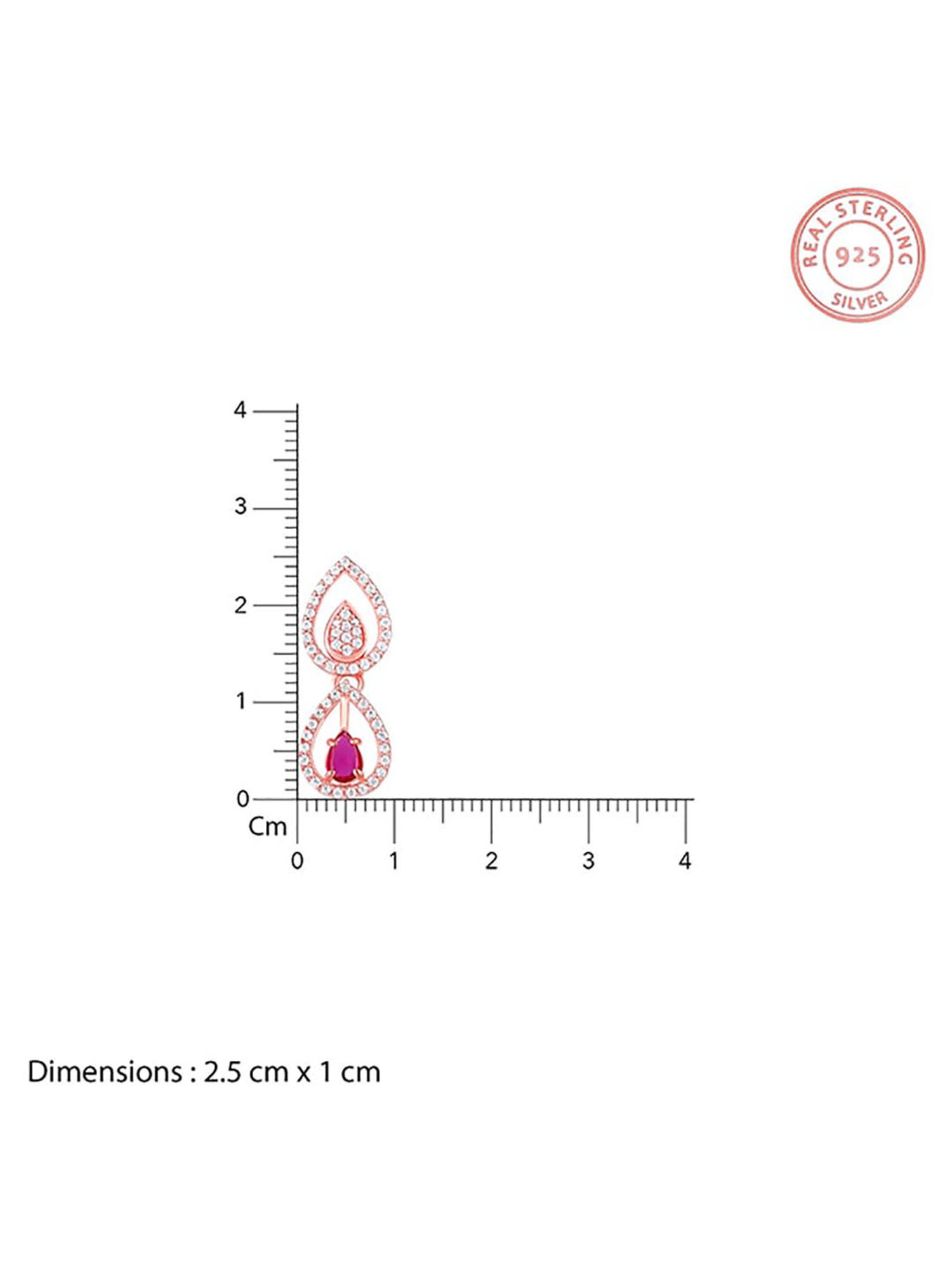 GIVA 92.5 Sterling Silver Double Drop Earrings for Women