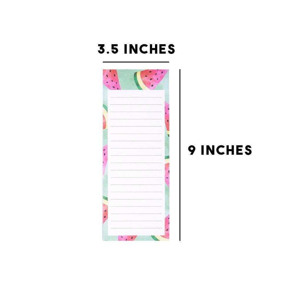 Juvale to-do-List Notepad - 6-Pack Magnetic Notepads, Grocery List Magnet Memo Pad Shopping, to Do List, Reminders More, Colorful Fruit Designs, 60 Sheets per Pad, 3.5 x 9 inches