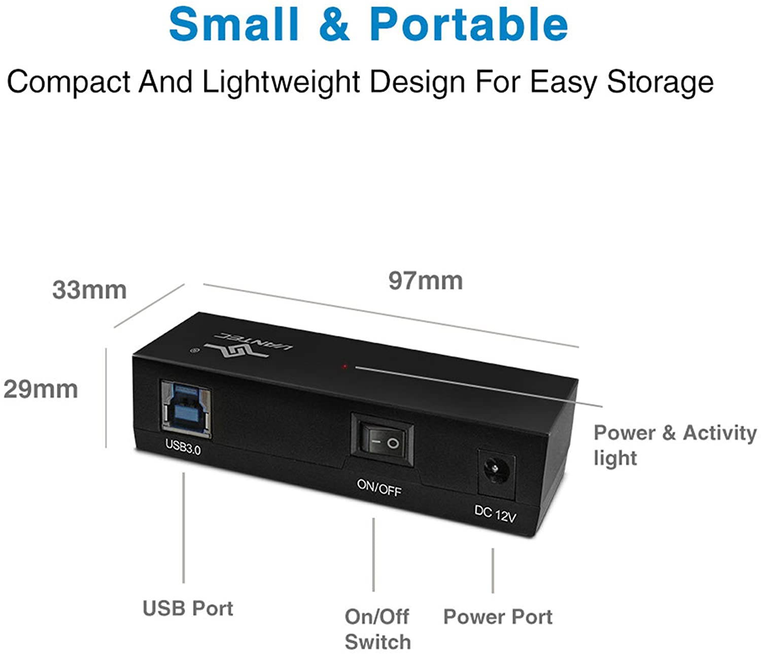 Vantec CB-ST00U3 NexStar USB 3.0 to SATA 6Gbps Optical/Storage Adapter, Black
