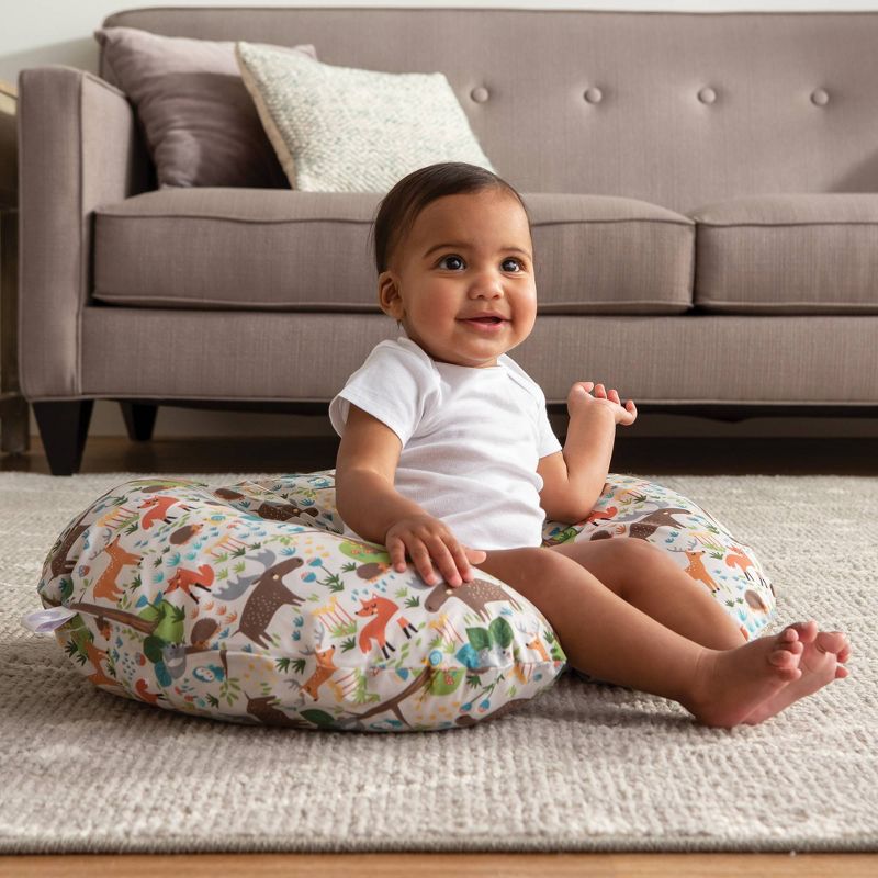 Boppy Original Nursing Pillow Cover - Gray Gold Giraffes