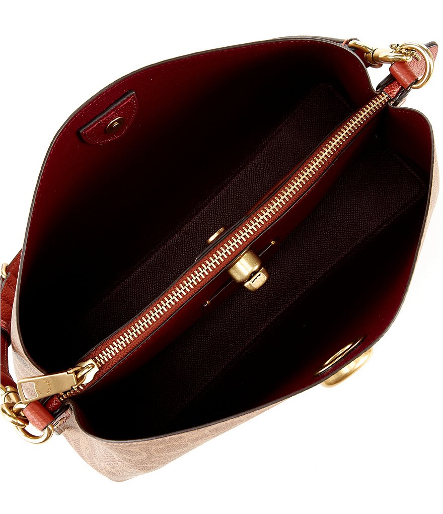 COACH Signature Coated Canvas Willow Shoulder Bag