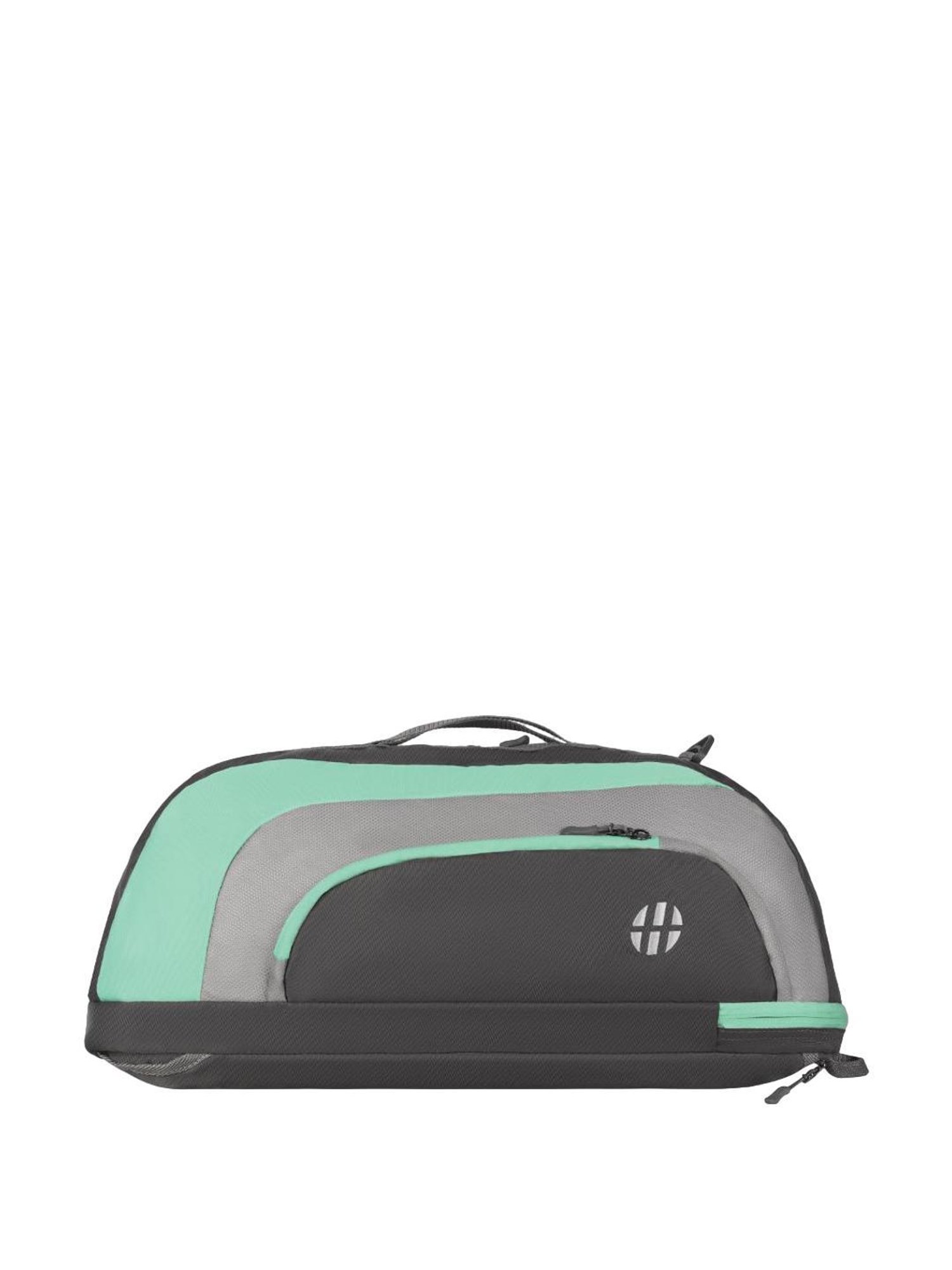 Harissons Jake Gym Grey & Mint Polyester Color Block Duffle Bag