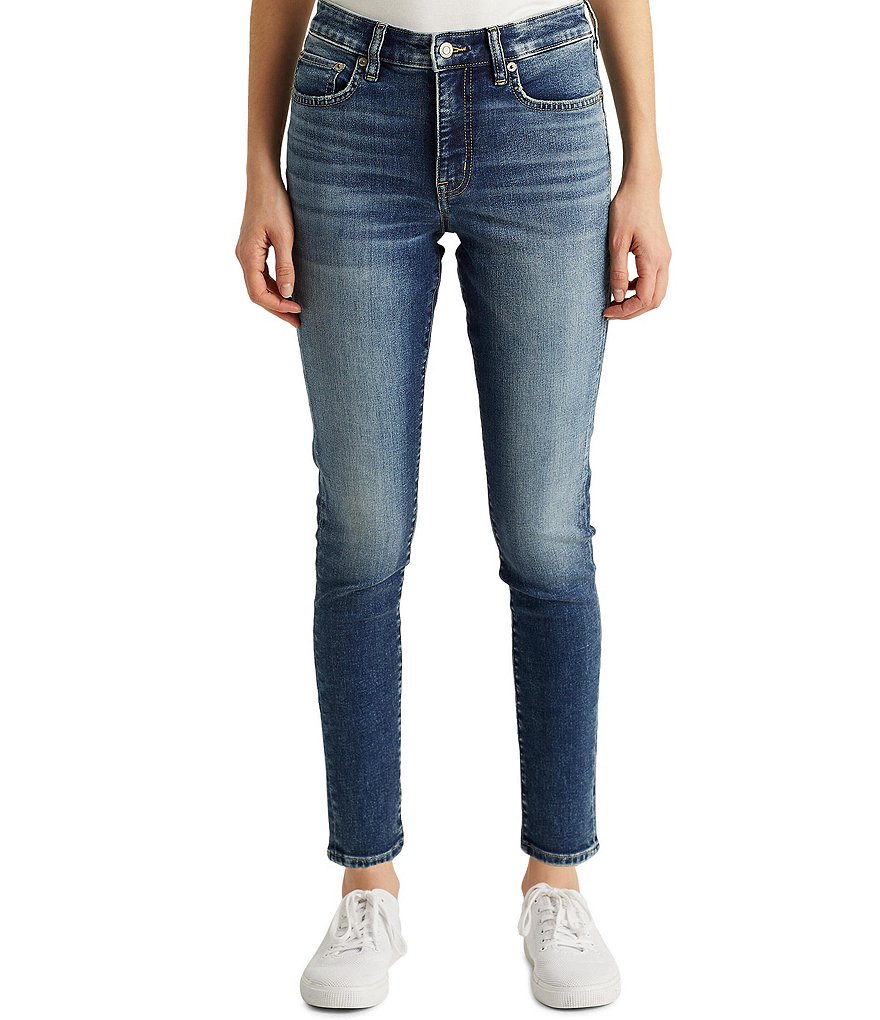 Lauren Ralph Lauren Petite Size High-Rise Skinny Ankle Jeans
