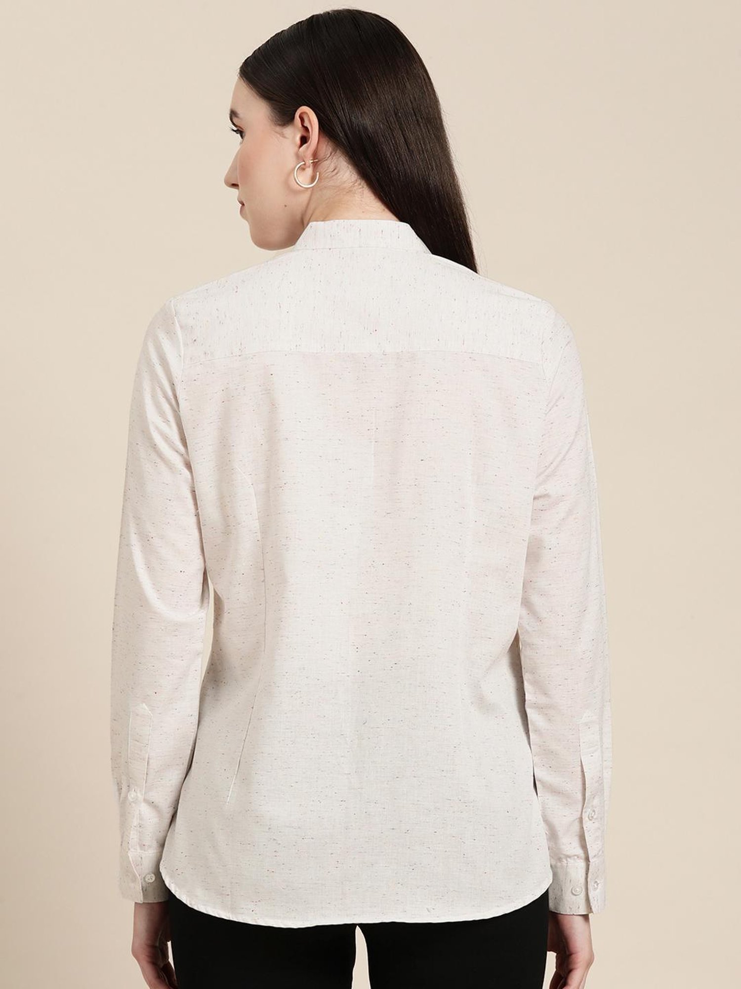 Hancock Cream Cotton Textured Shirt