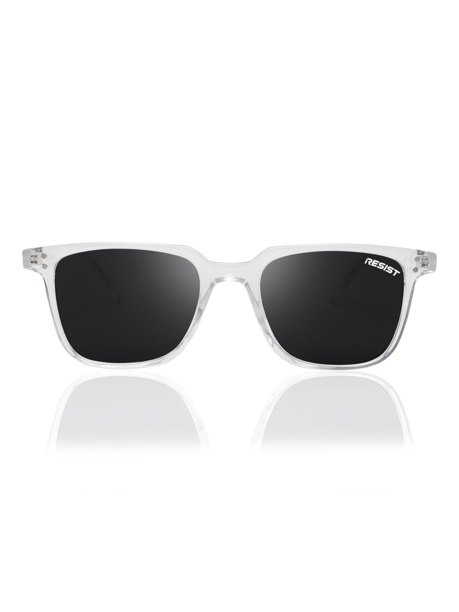 Resist Eyewear Black Wayfarer uv protected Unisex Sunglasses