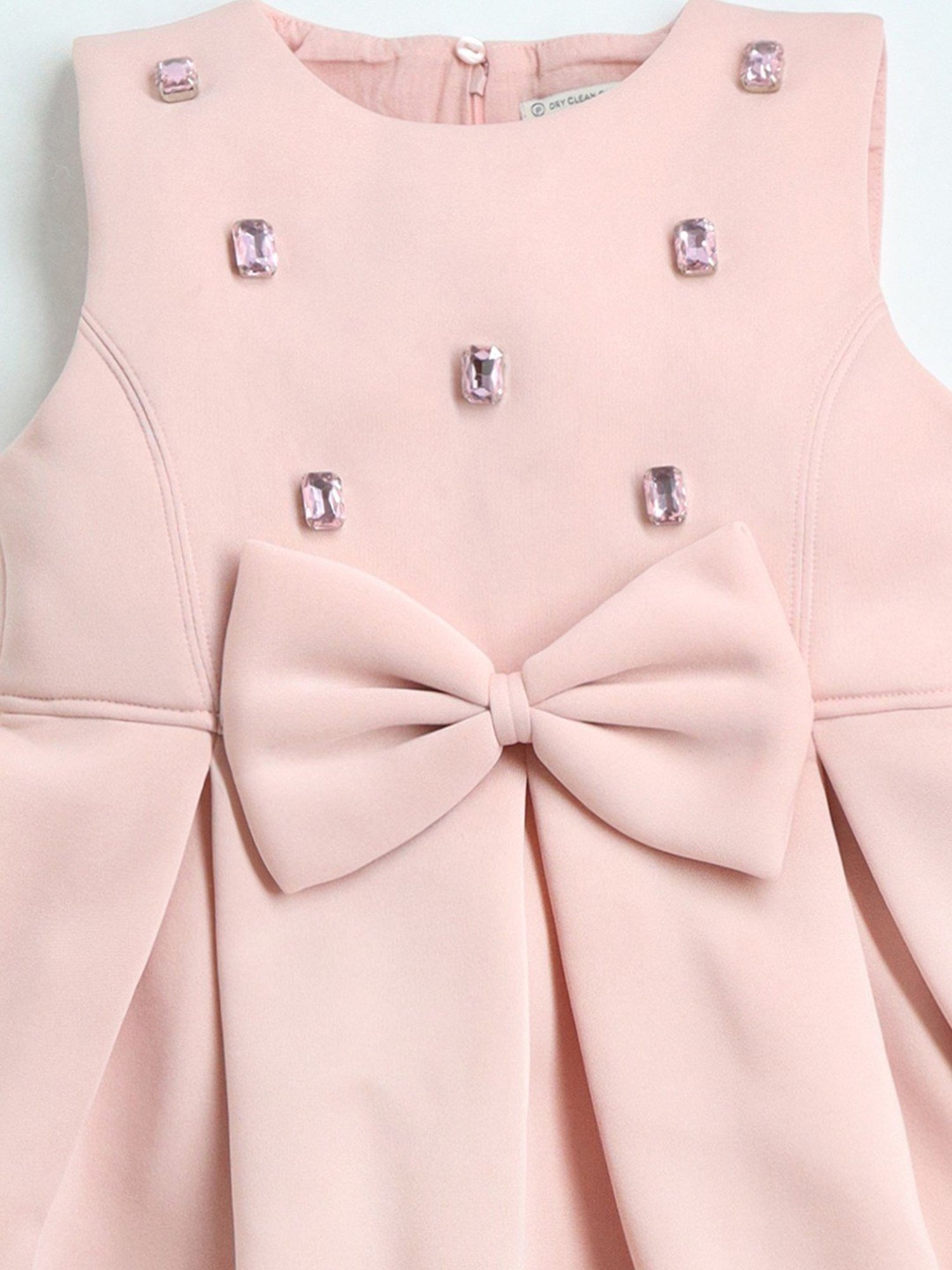 Cherry Crumble By Nitt Hyman Kids Peach Embellished Dress