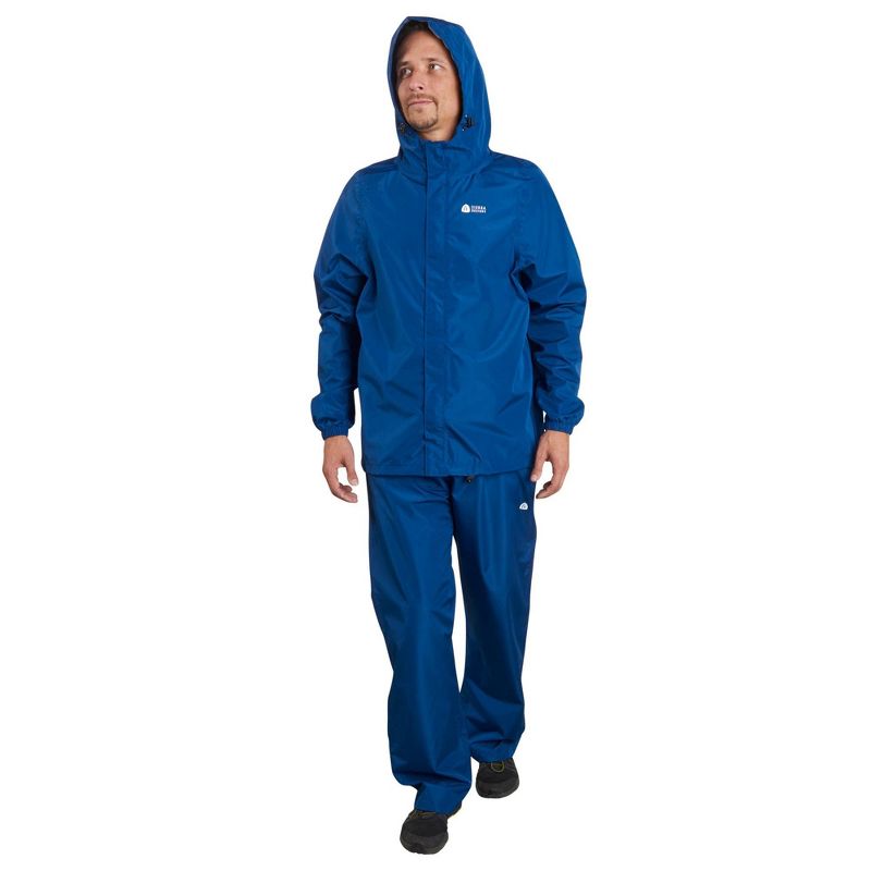 Sierra Designs Adult Packable Rain Set Blue - M/L