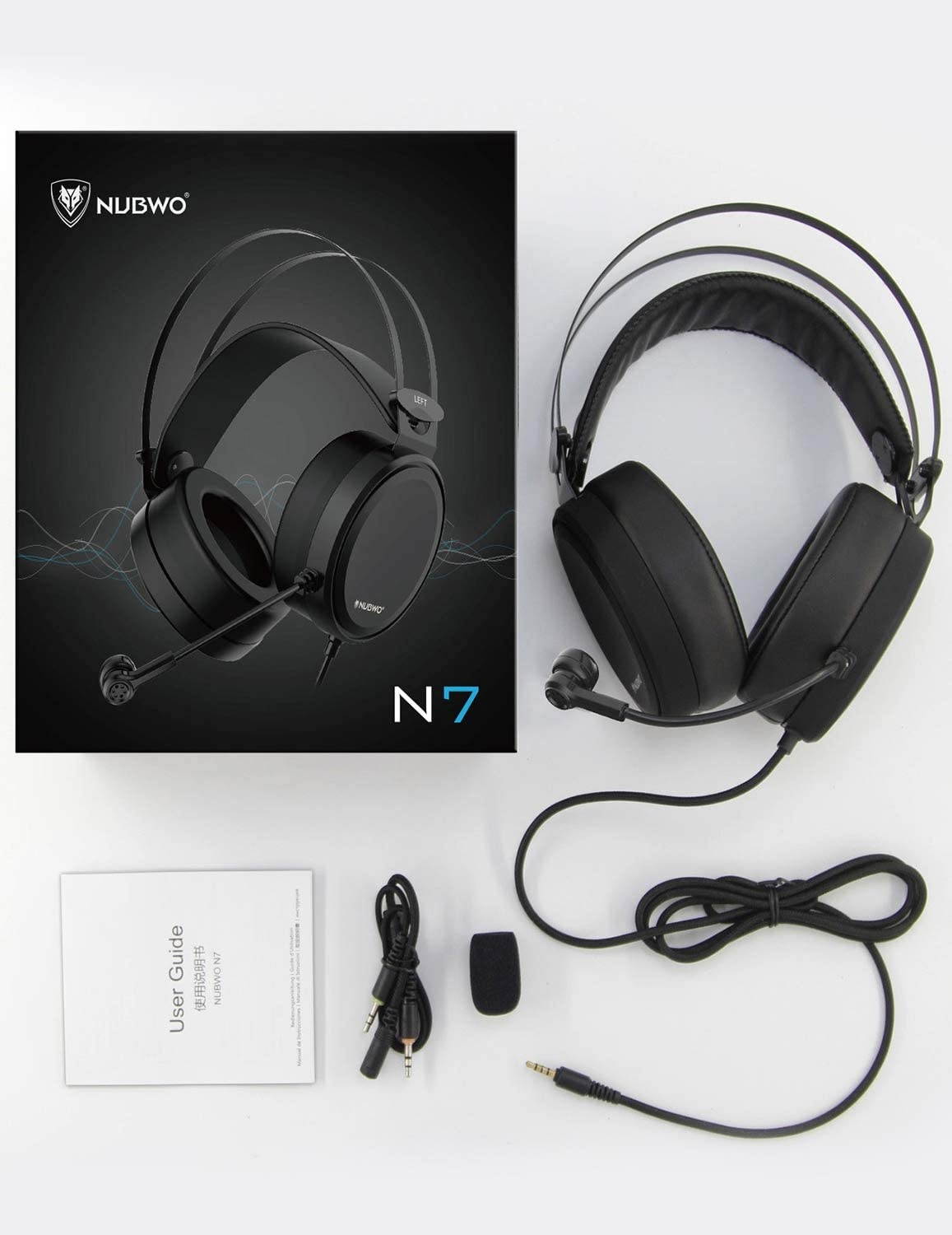 NUBWO Gaming headsets PS4 N7 Stereo Xbox one Headset Wired PC Gaming Headphones with Noise Canceling Mic , Over Ear Gaming Headphones for PC/MAC/PS4/Xbox one