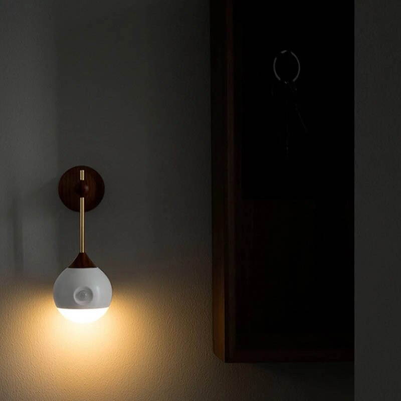 SOTHING Induction Led Night Light Removable Corridor Bathroom Bedroom Intelligent Human Body Sensor Bedside Lamp