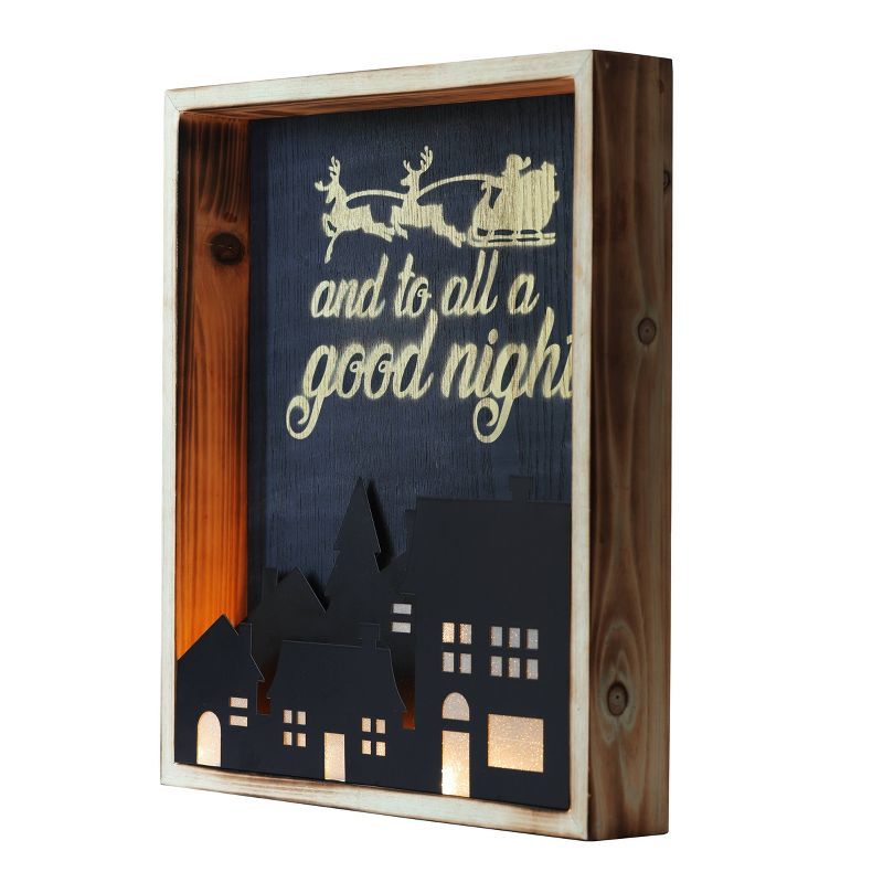 To All a Good Night Christmas LED Wall Décor Decorative Holiday Scene Props - Haute Décor