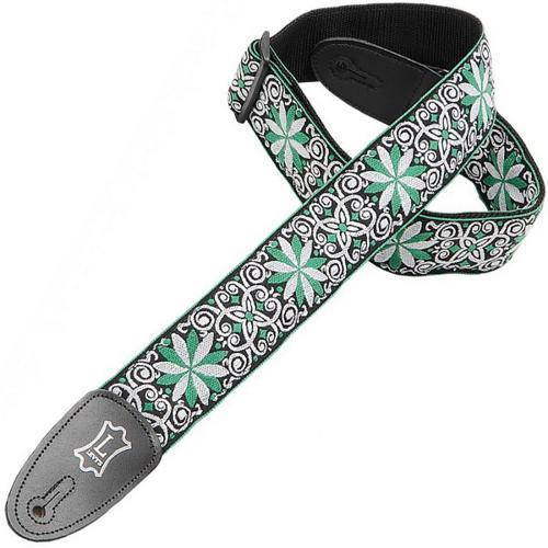 Levy's M8HT-12 2" Hootenanny Jacquard Weave Guitar Strap - Red Flowers