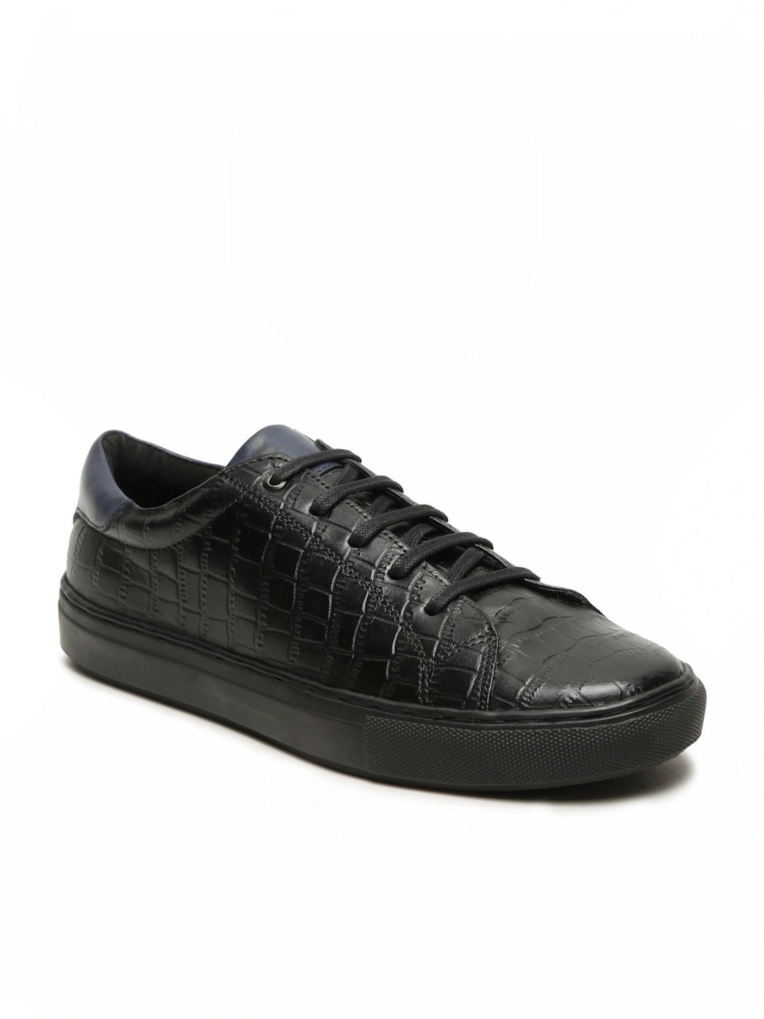 Teakwood Leathers Men's Black Casual Sneakers
