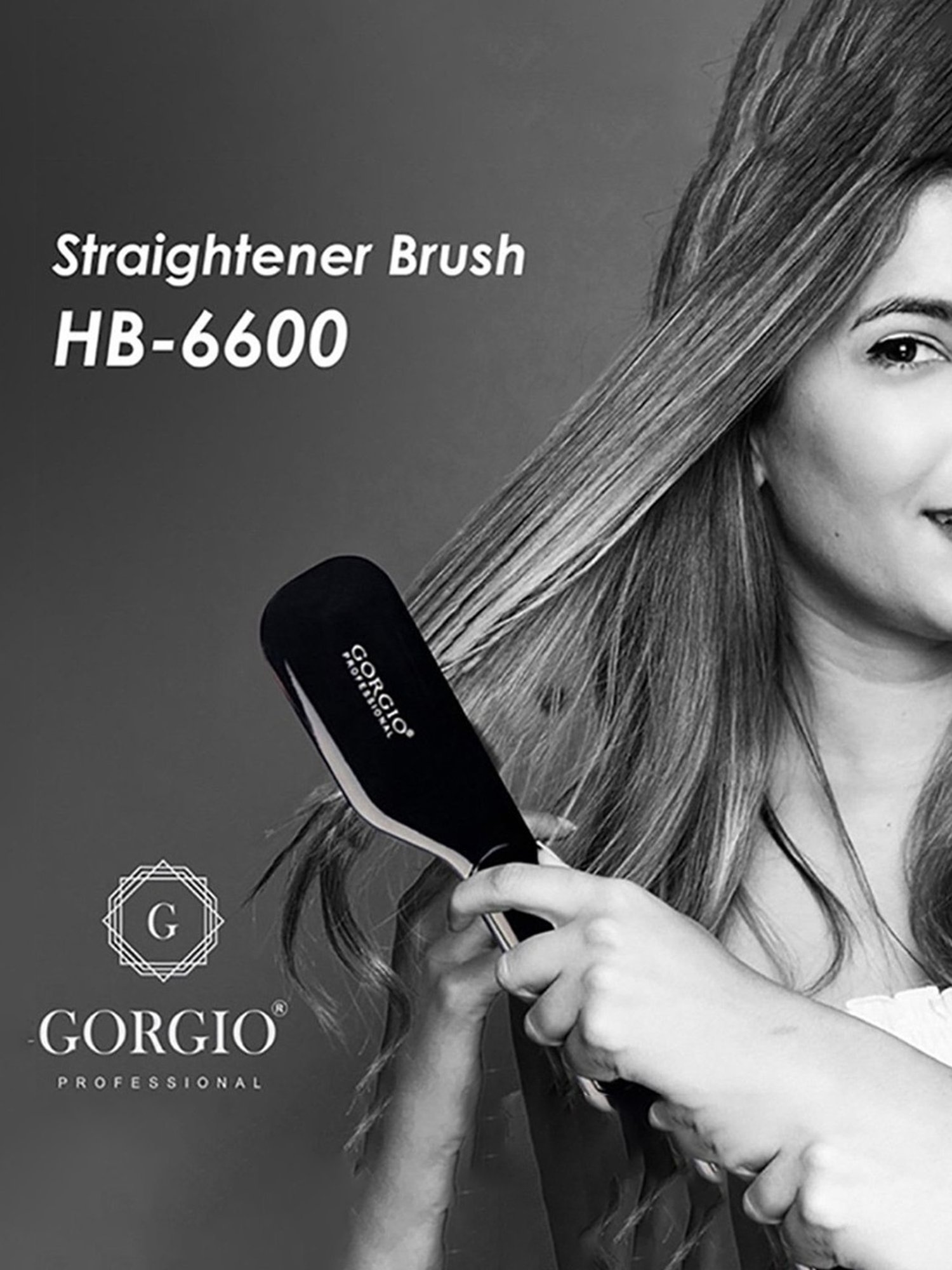 Gorgio Professional HS7800 Steam Hair Straightener (Black)