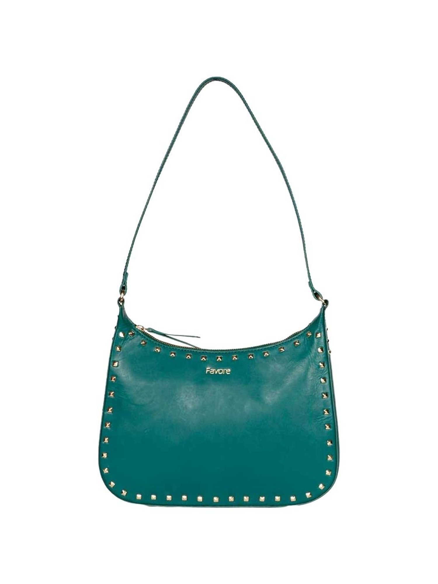 Favore Green Solid Medium Hobos