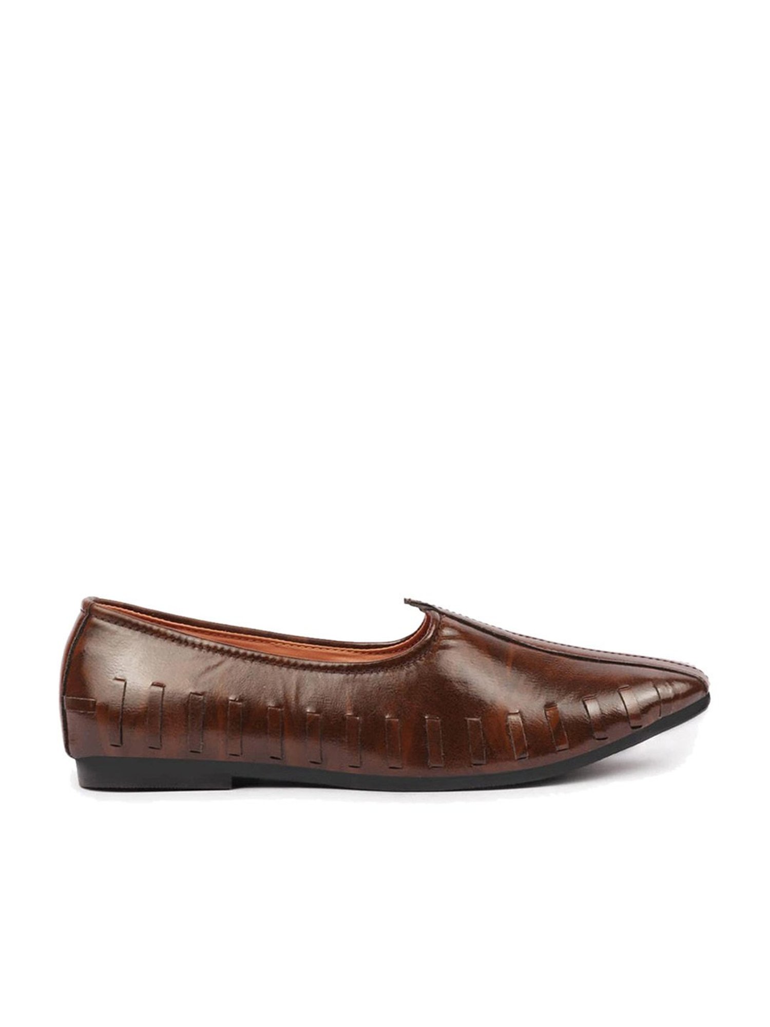 Fausto Men's Brown Ethnic Juttis
