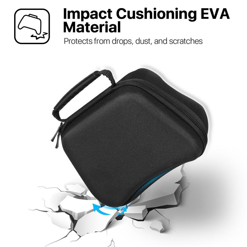 Console Controller Holder Case For PS5 Dualsense, Xbox Series X/S, Switch Pro Controller Gamepad Carrying Pouch Storage Bag Organizer, Shock-proof EVA, Water Resistant Protection