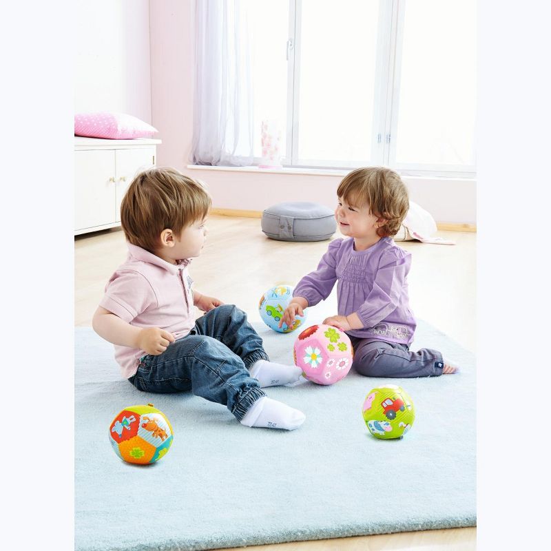 HABA Baby Ball on The Farm 4.5" for Babies 6 Months and Up
