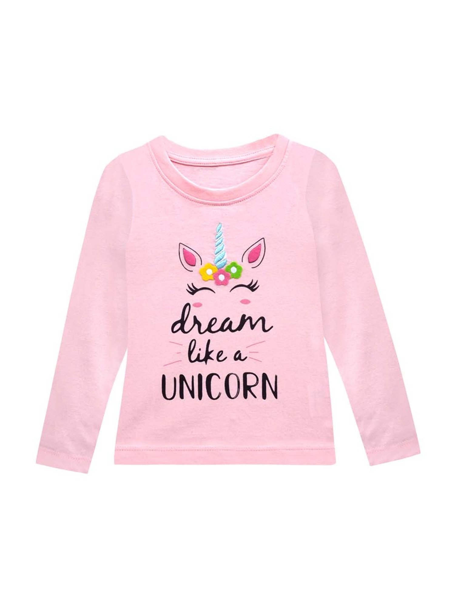 A.T.U.N. Kids Pink Cotton Printed Full Sleeves Tee