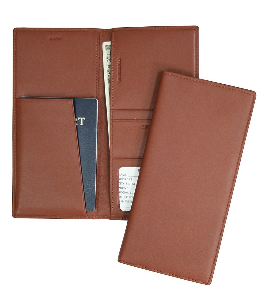ROYCE New York Leather RFID Blocking Passport Ticket Holder