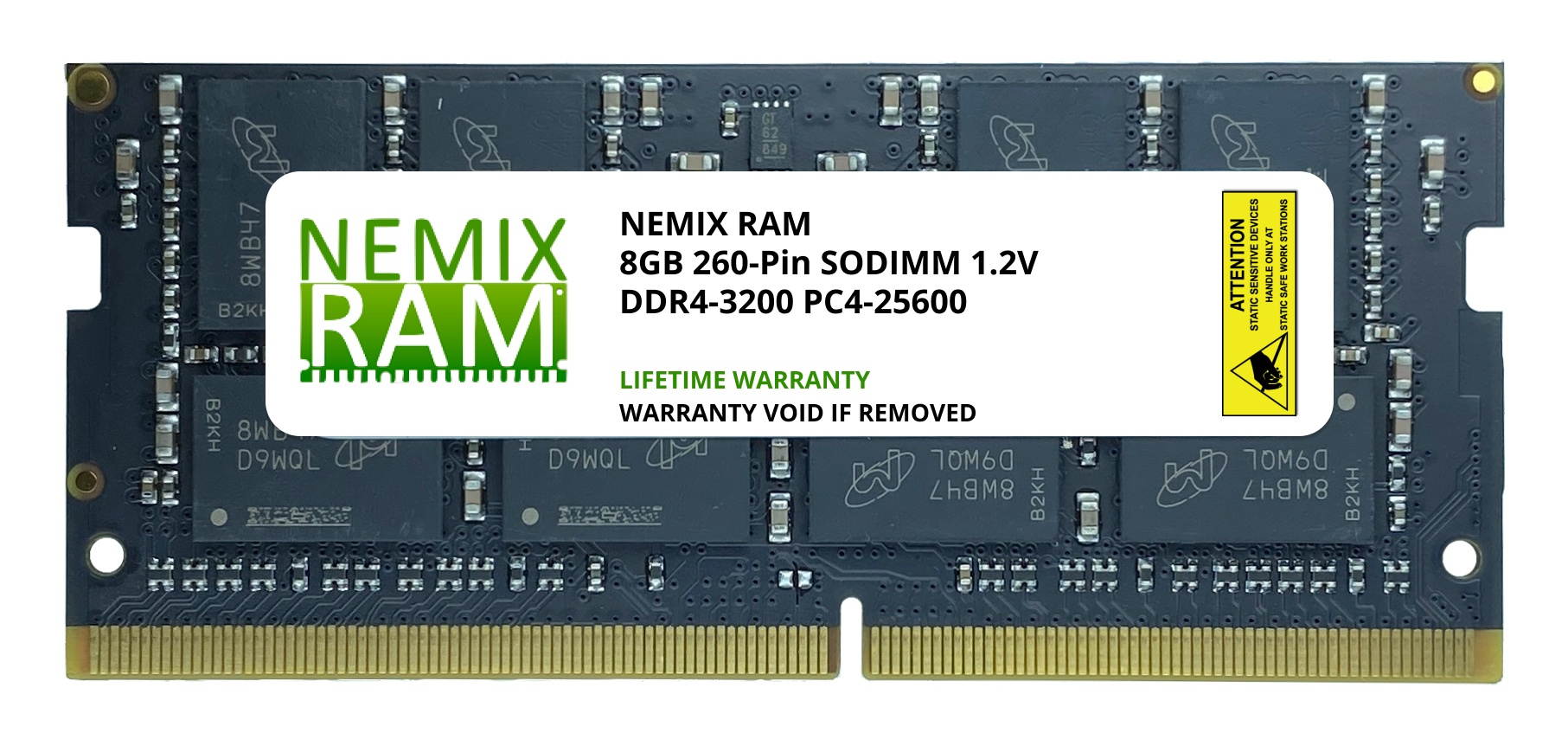 32GB Kit 4x8GB DDR4-3200 PC4-25600 SODIMM Laptop Memory by NEMIX RAM