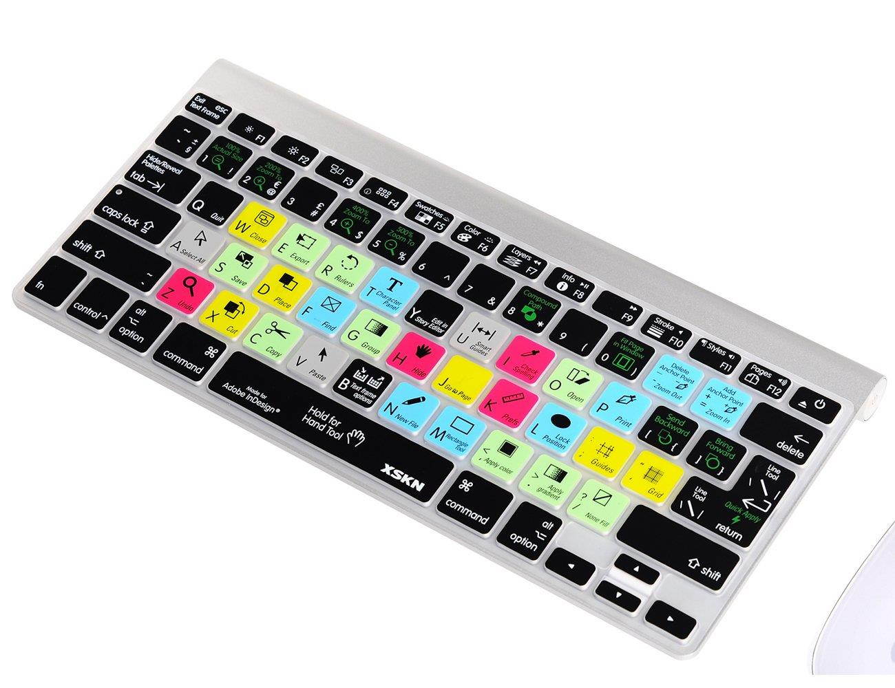 Adobe InDesign Hot Keys Keyboard Film Shortcuts Keyboard Skin Cover for Macbook Air 13 & Macbook Pro 13 15 17, Retina (US/European ISO Keyboard)
