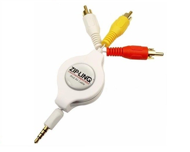 ZIP-LINQ ZIP-AUDIO-IP3-3pk 3.94 ft. Retractable iPod 3.5mm to RCA Audio/Video Cable M-M - BUNDLE of 3