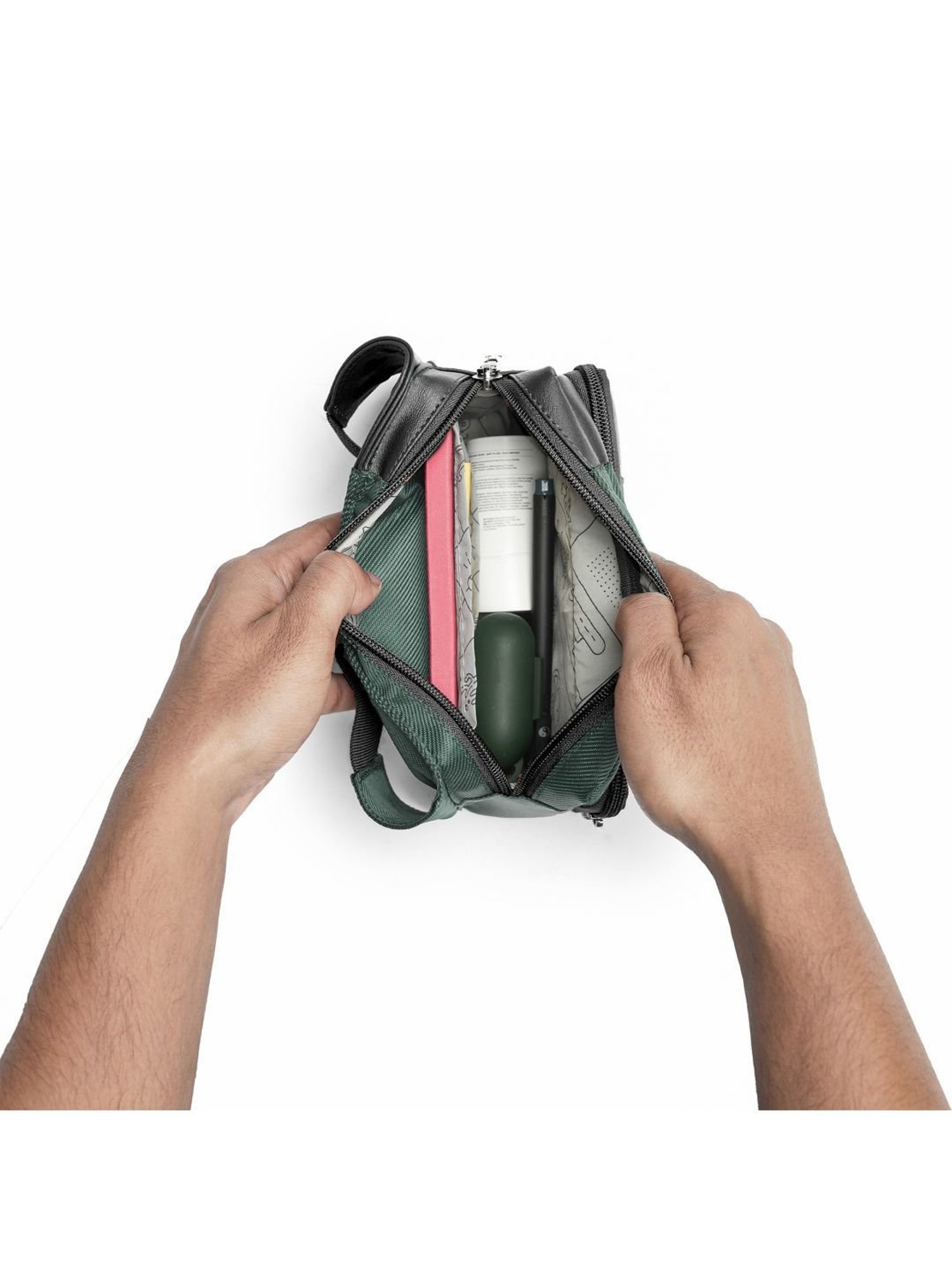 Assembly Green Color Block Waist Pouch