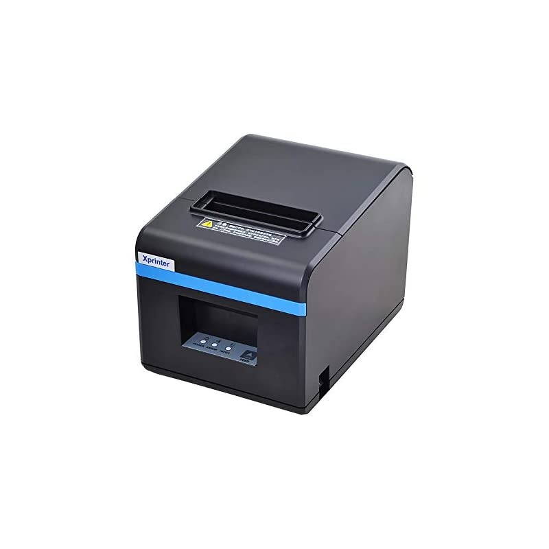 POS Thermal USB Interfaces Printer, POS Printer with Thermal Paper Rolls - Auto Cutter - Cash Drawer Port - Works on Windows XP/Vista/7/8/8.1/10 Uses (Black)
