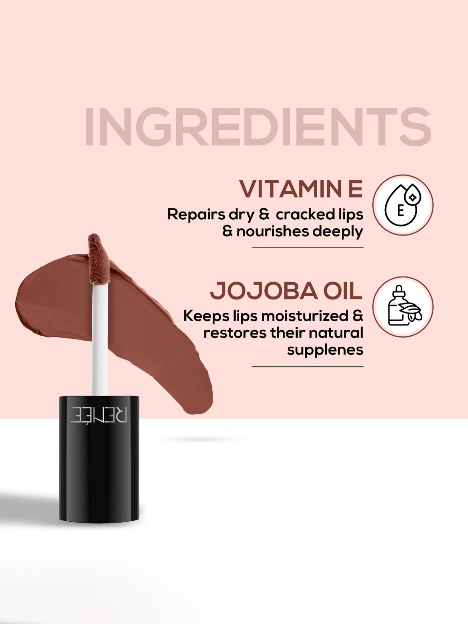 RENEE Stay With Me Matte Lip Color Thirst For Wine - 5 ml