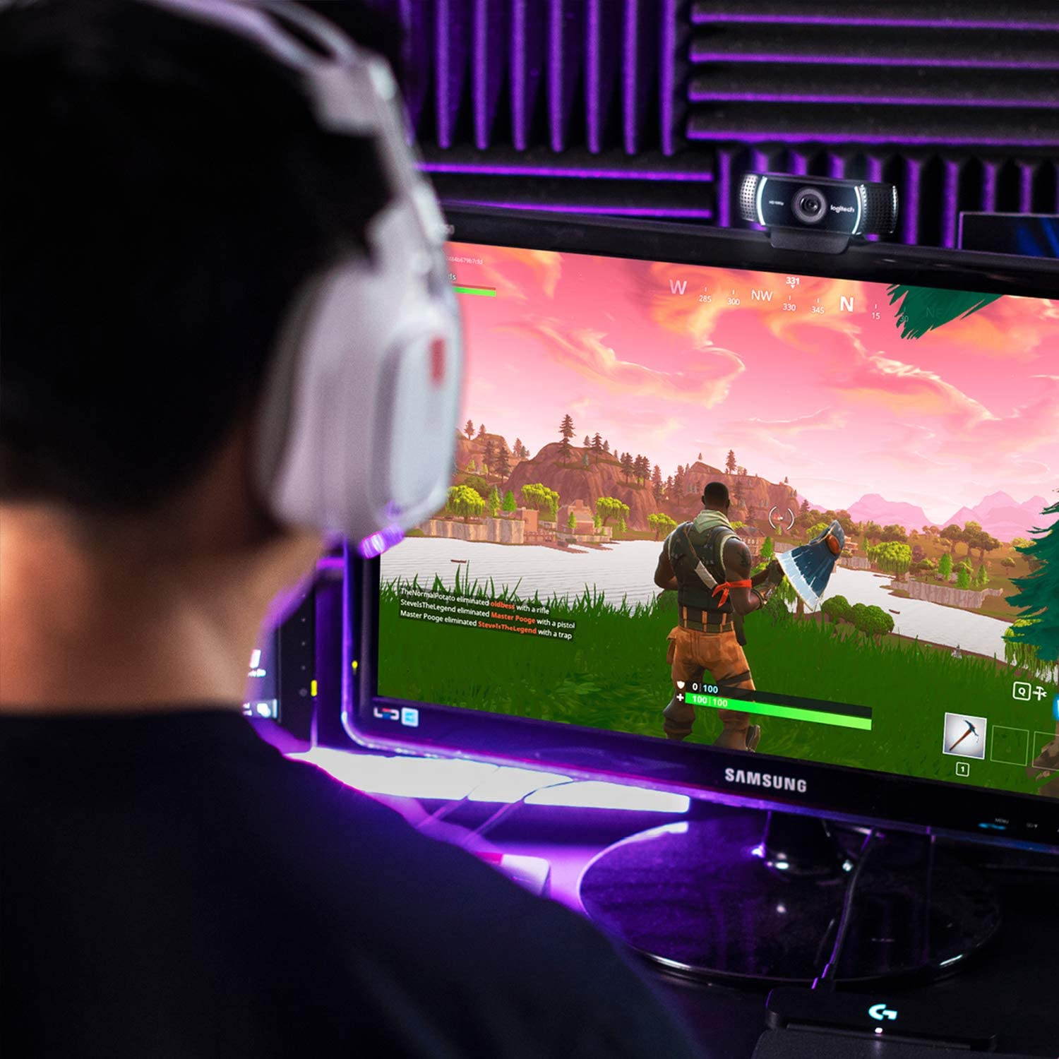 Logitech C922 HD Pro Stream Webcam With Micphone Desktop or Laptop Full HD 1080P Video YouTube or Twitch Streaming &