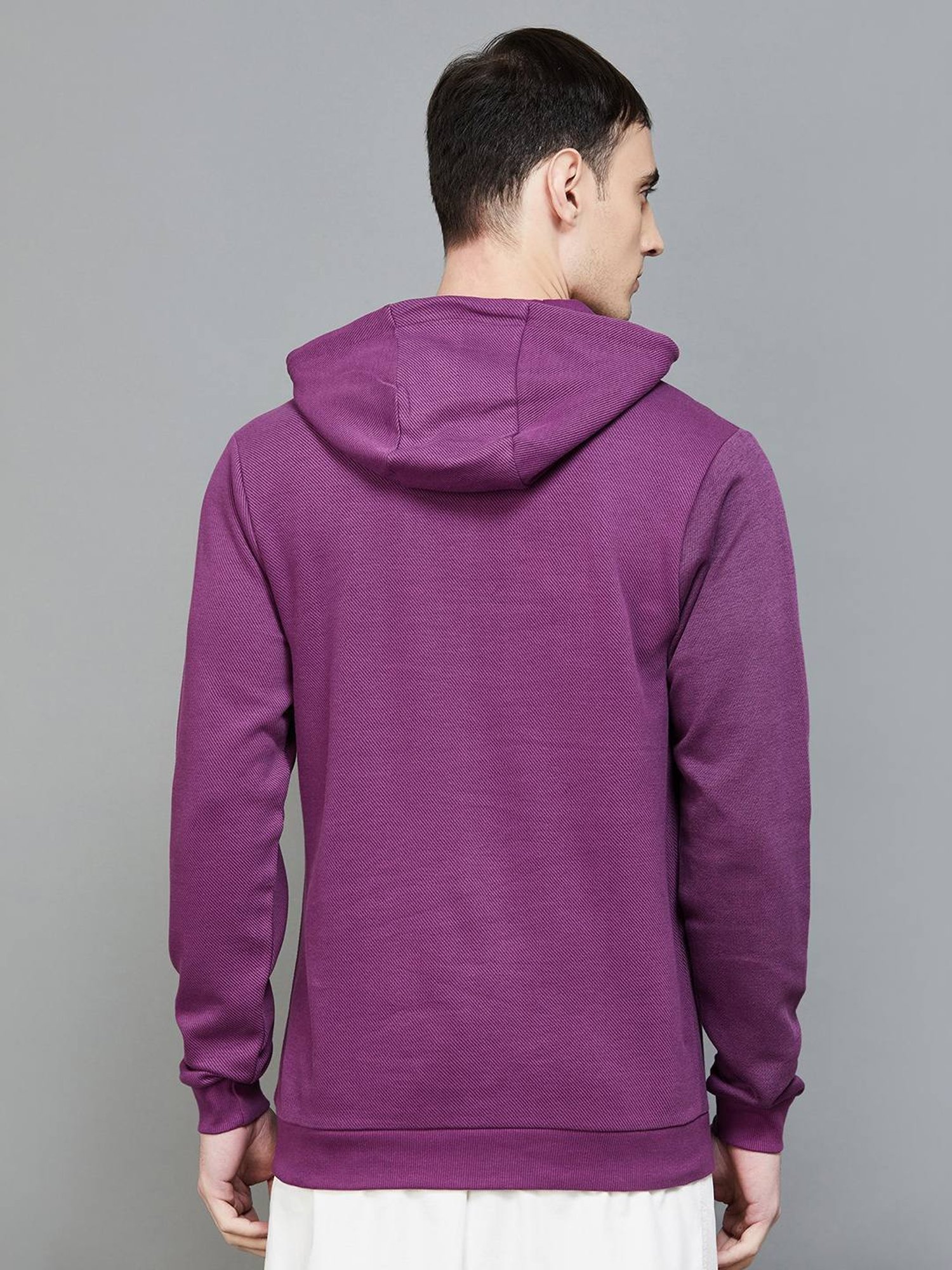 BOSSINI Violet Cotton Regular Fit Hooded Sweatshirt