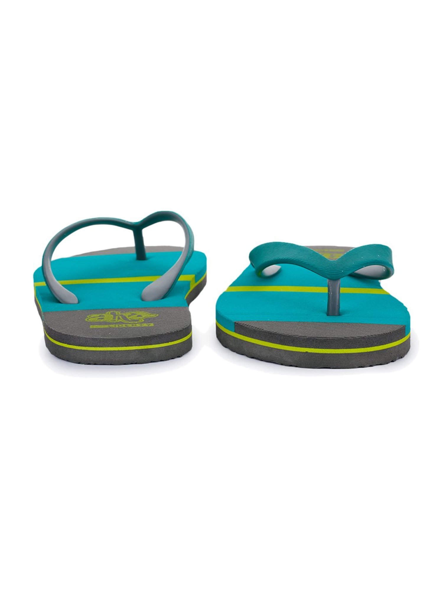 Aha by Liberty Men's Teal Green & Grey Flip Flops