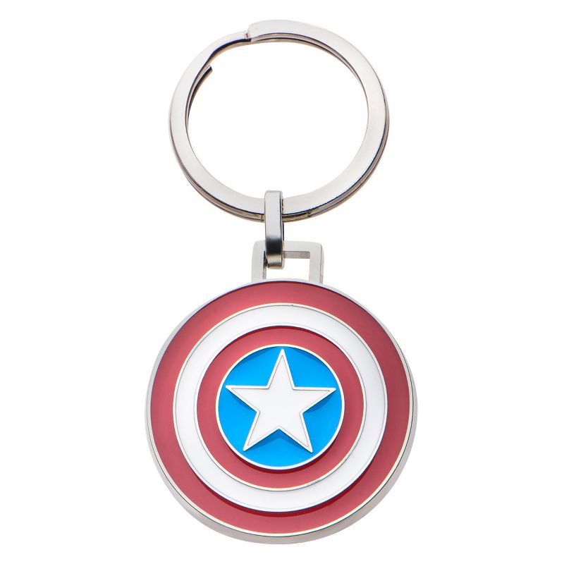 Marvel Captain America Shield Logo Stainless Steel Key Chain