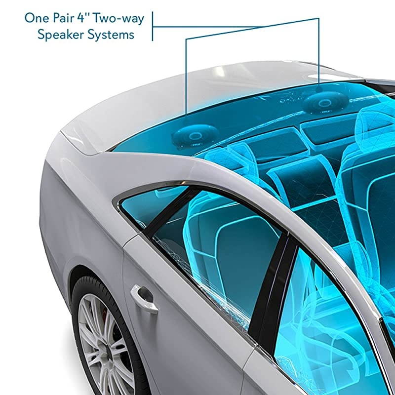 4quot Car Sound Speaker Pair Upgraded Blue Poly Injection Cone 2Way 180 Watt Peak w Nonfatiguing Butyl Rubber Surround 110 20Khz Frequency Response 4 Ohm amp 34quot ASV Voice Coil  PL42BL