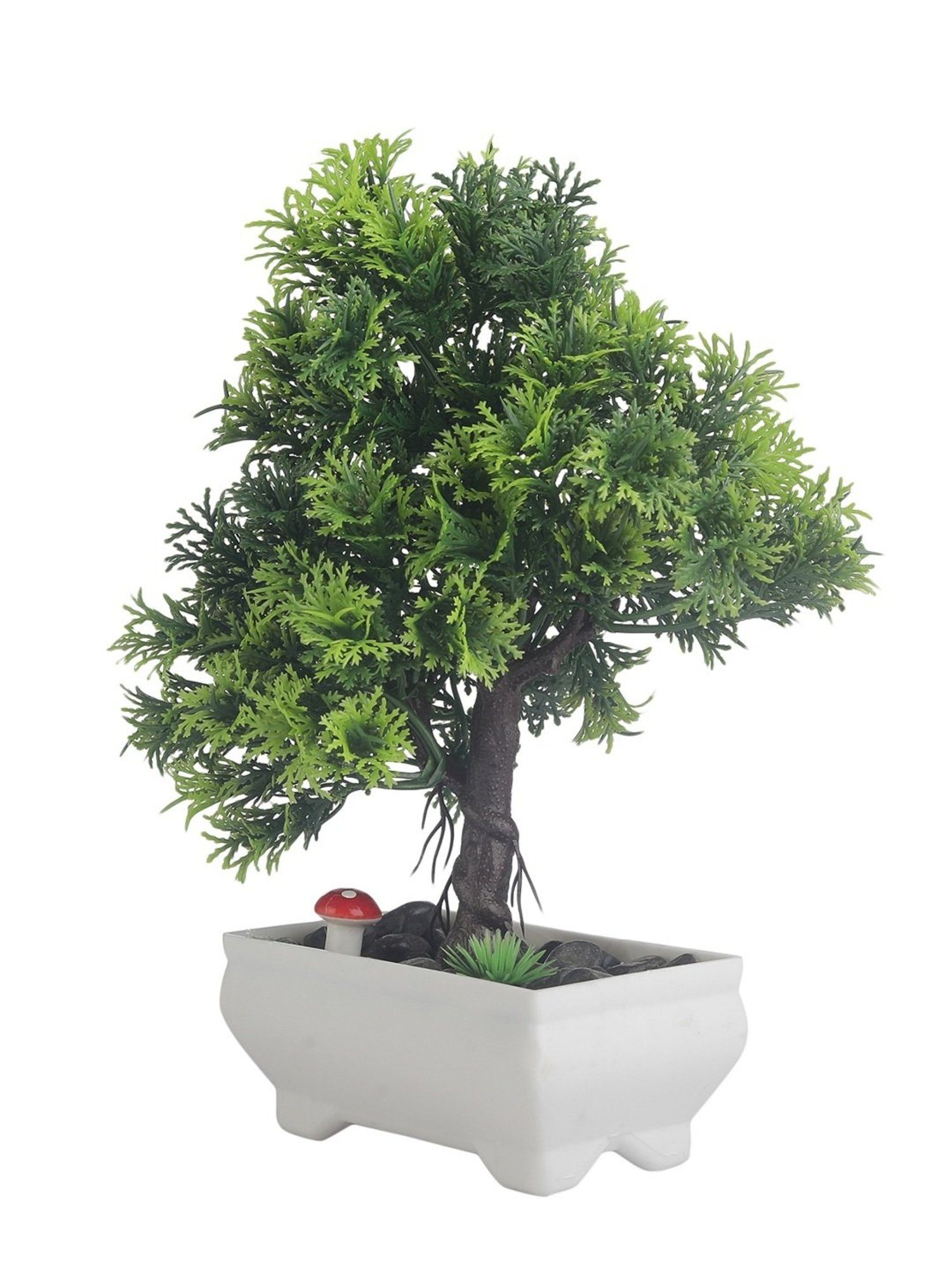 Foliyaj Multicolor Plastic 5 Branched Bonsai Tree