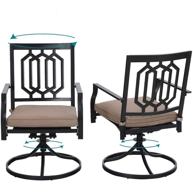 Circi 5pc Outdoor Dining Set - Black and Charcoal - CosmoLiving by Cosmoplitan