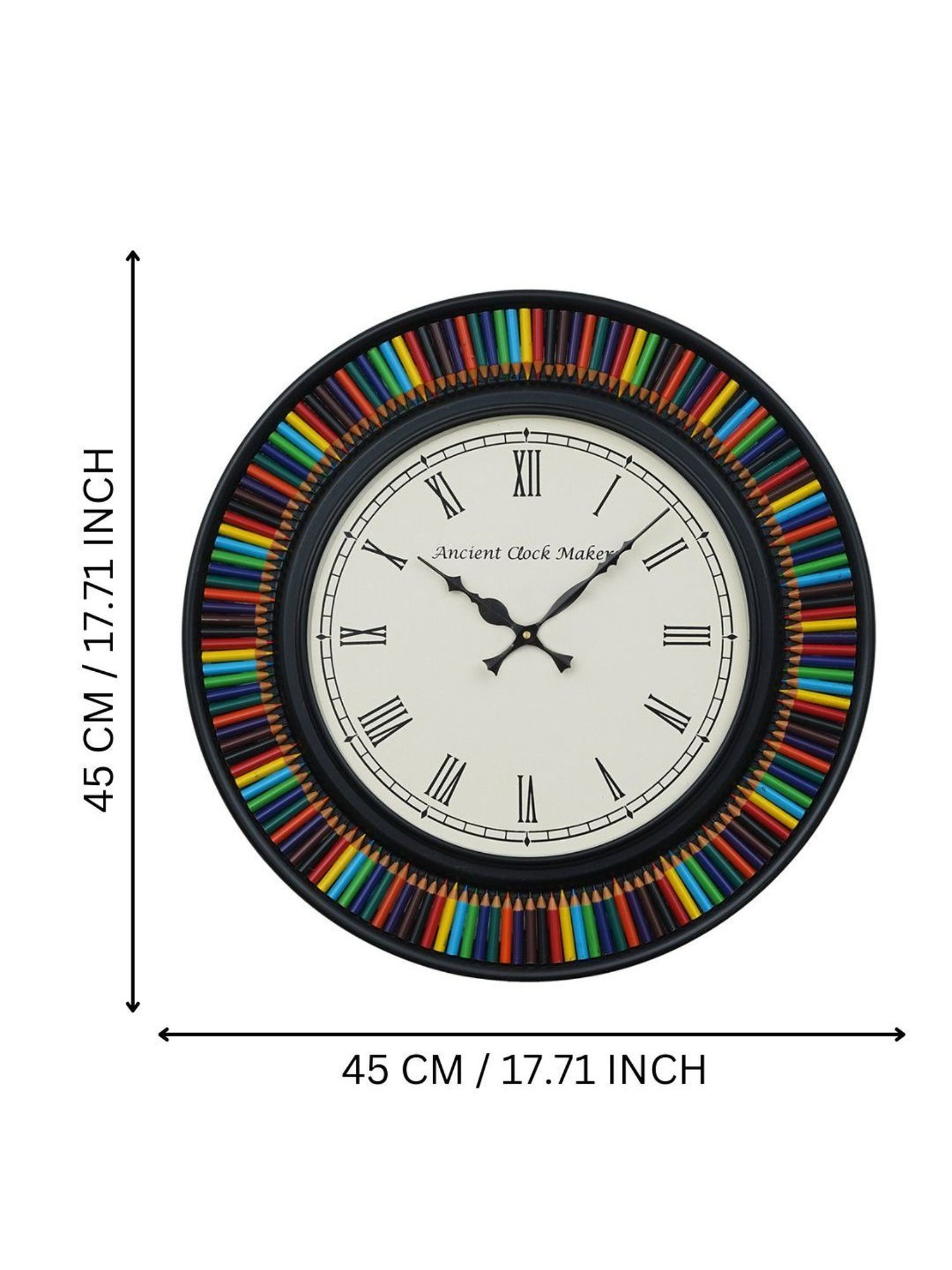 Braun Black Classic Large Analog Wall Clock With Silent Sweep Movement